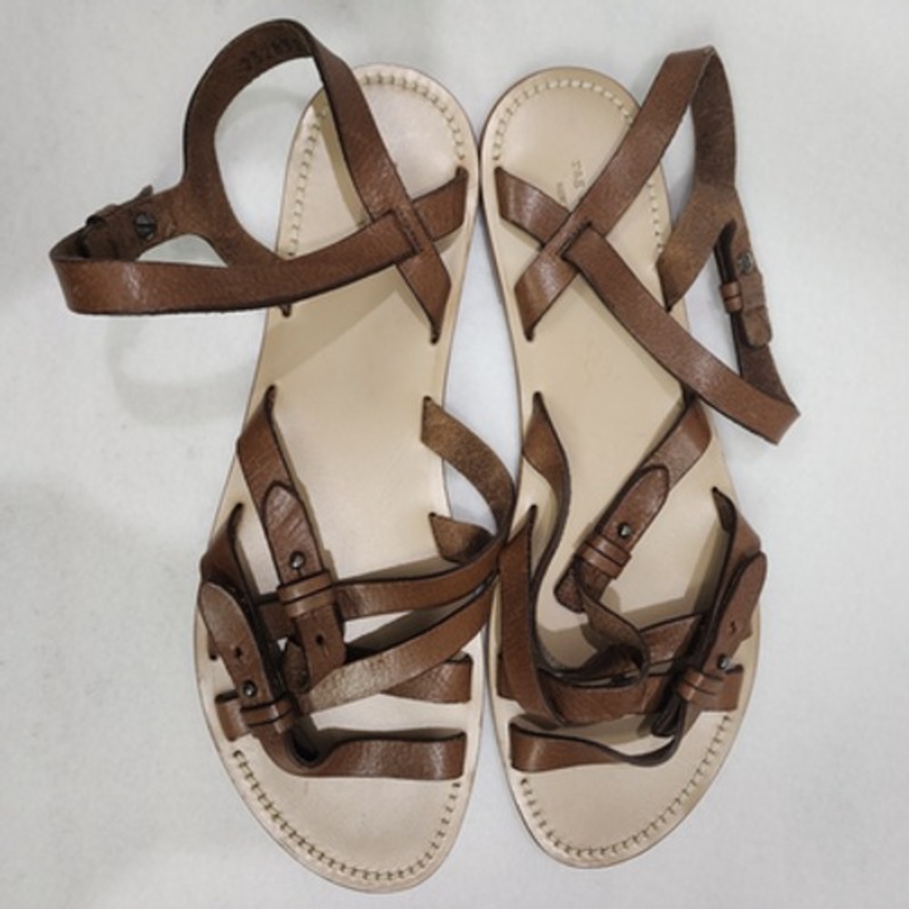 Rag & Bone Womens Eu 41 Us 10.5 Strappy Dark Brown Leather Ankle Strap Sandals